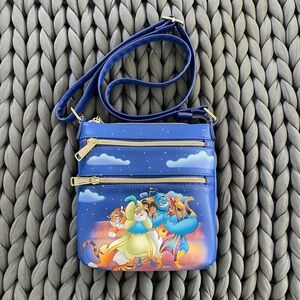 Loungefly Disney Aladdin Blue Crossbody Bag - Adjustable Strap